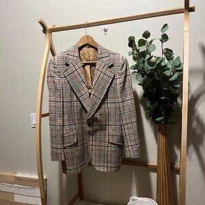 Vintage Park Row Plaid Blazer